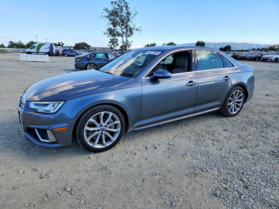 2019 Audi A4 VIN WAUFNAF41KN001849 COPART salvage auction — REAR END, Ca - Salvage Certificate, sold $7,400 on 2026-07-14 (photo 1)