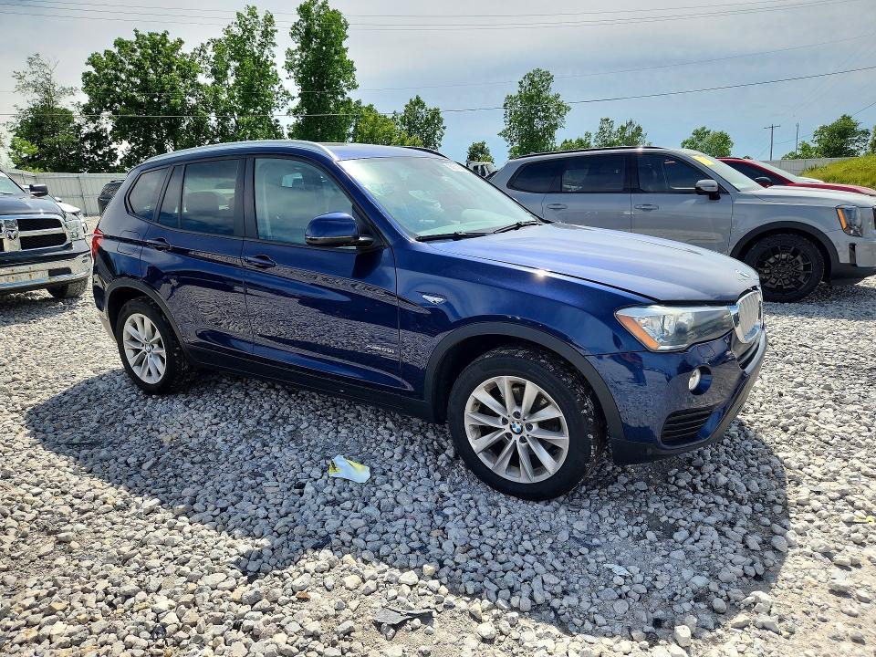2017 BMW X3 VIN 5UXWX9C51H0D99922 COPART salvage auction — FRONT END, Mi - Certificate Of Title, sold $2,950 on 2026-07-23 (photo 4)