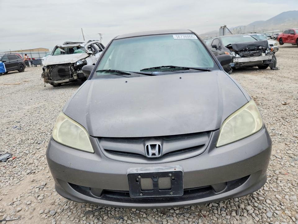 2004 Honda Civic VIN 2HGES16574H610795 COPART salvage auction — FRONT END, Ut - Certificate Of Title, sold $200 on 2026-07-02 (photo 5)