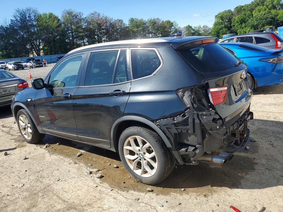 2013 BMW X3 VIN 5UXWX7C57DL981016 COPART salvage auction — REAR END, Pa - Certificate Of Salvage, sold $1,250 on 2026-07-08 (photo 2)