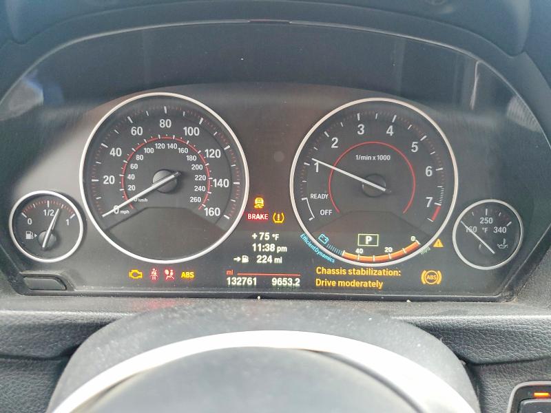 2014 BMW 3er VIN WBA3B9G53ENR90677 COPART salvage auction — SIDE, Il - Salvage Certificate, sold $3,550 on 2026-07-29 (photo 9)