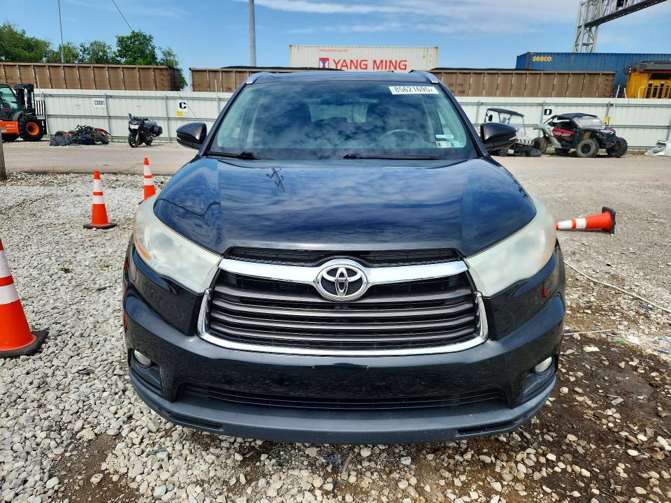 2014 Toyota Highlander VIN 5TDJKRFH6ES040118 COPART salvage auction — UNDERCARRIAGE, Oh - Certificate Of Title (P), sold $7,500 on 2026-07-21 (photo 5)