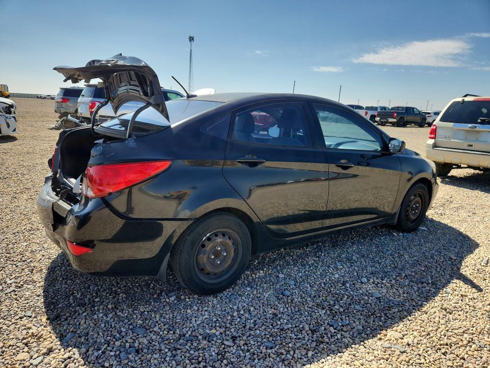 2016 Hyundai Accent VIN KMHCT4AE9GU991395 COPART salvage auction — REAR END, Tx - Salvage Vehicle Title, sold $90 on 2026-07-14 (photo 3)