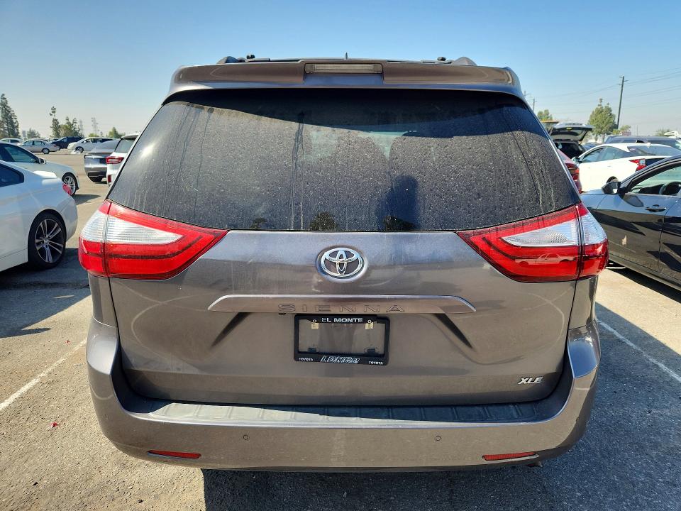 2018 Toyota Sienna VIN 5TDYZ3DC1JS928218 COPART salvage auction — FRONT END, Ca - Salvage Certificate, sold $3,050 on 2026-07-30 (photo 6)