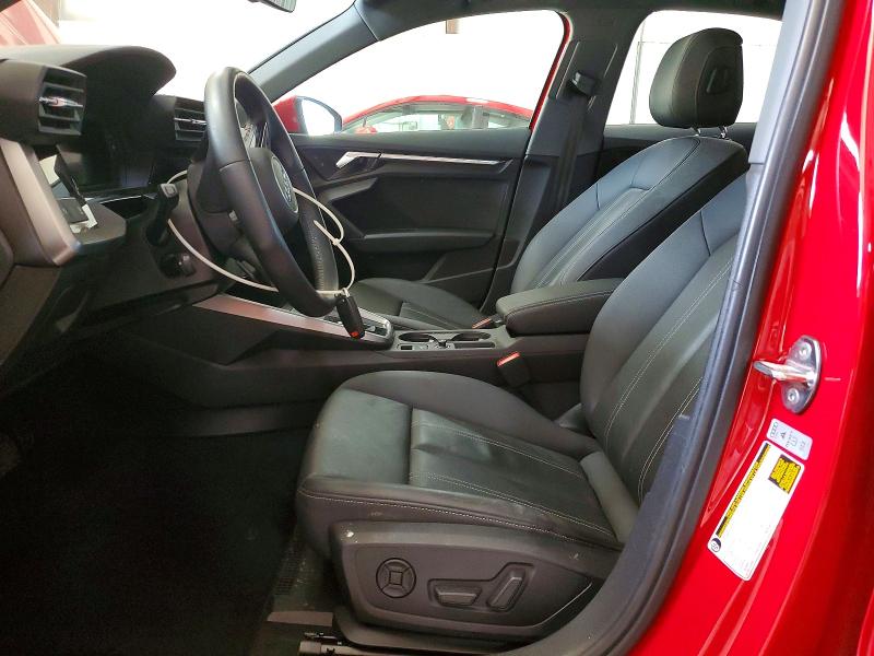 2022 Audi A3 VIN WAUGUDGY4NA105581 COPART salvage auction — FRONT END, Pa - Certificate Of Salvage, sold $10,700 on 2026-07-08 (photo 7)