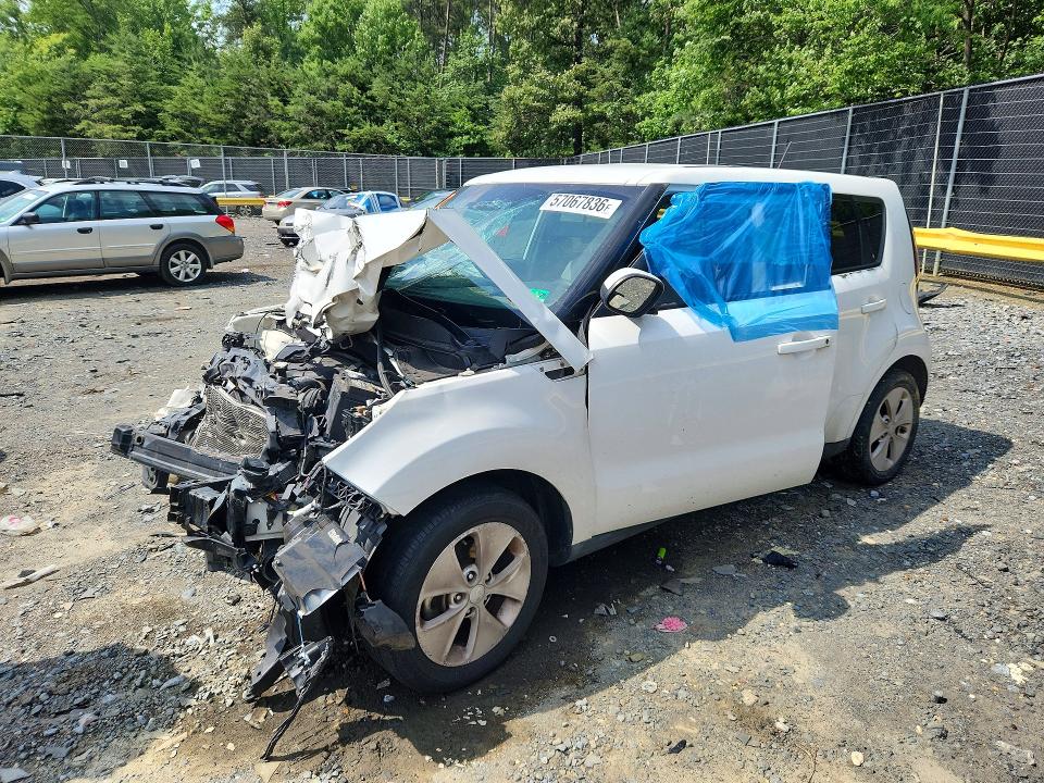 2015 Kia Soul VIN KNDJN2A22F7147373 COPART salvage auction — FRONT END, Md - Cert Of Salvage > 75% Damage, sold $225 on 2026-07-17 (photo 1)