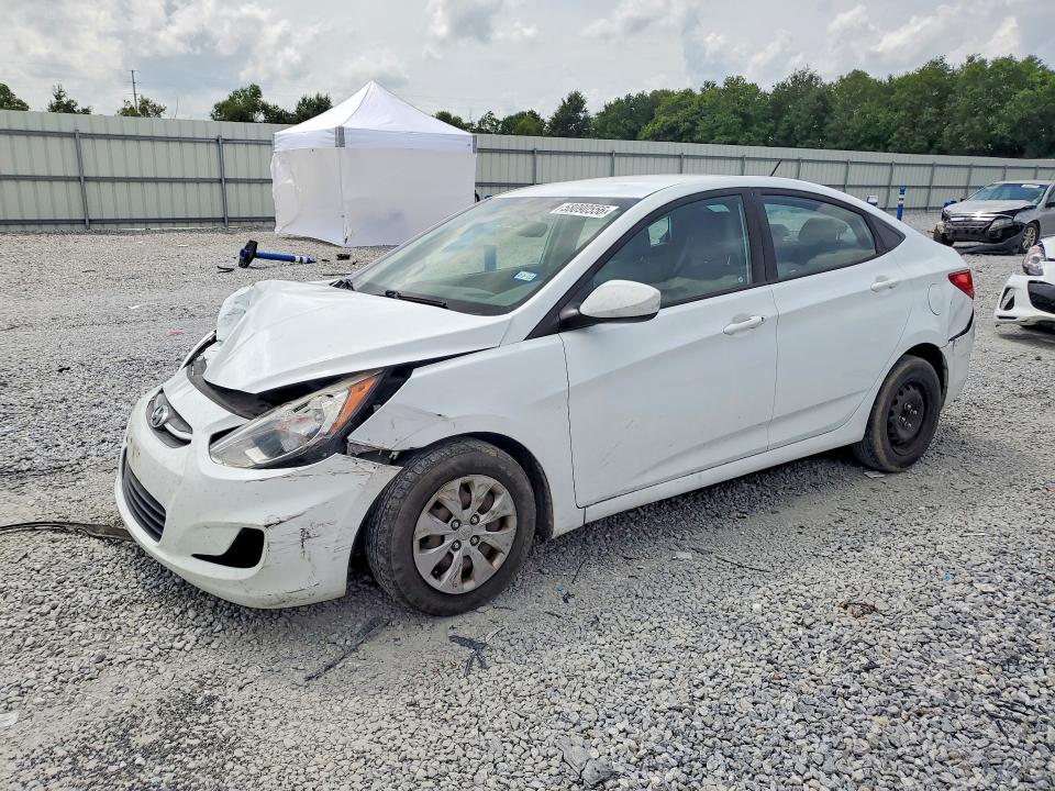 2017 Hyundai Accent VIN KMHCT4AE1HU290089 COPART salvage auction — FRONT END, TX - SALVAGE VEHICLE TITLE, sold $500 on 2026-07-27 (photo 1)