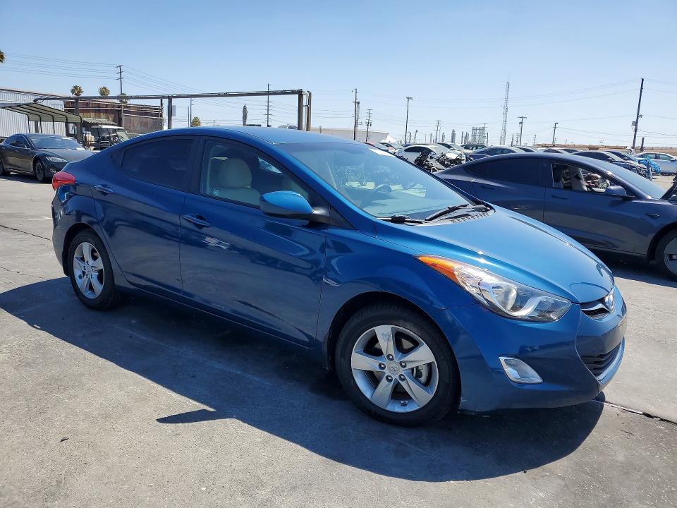 2013 Hyundai Elantra VIN KMHDH4AE9DU955787 COPART salvage auction — FRONT END, Ca - Salvage Certificate, sold $2,000 on 2026-07-18 (photo 4)