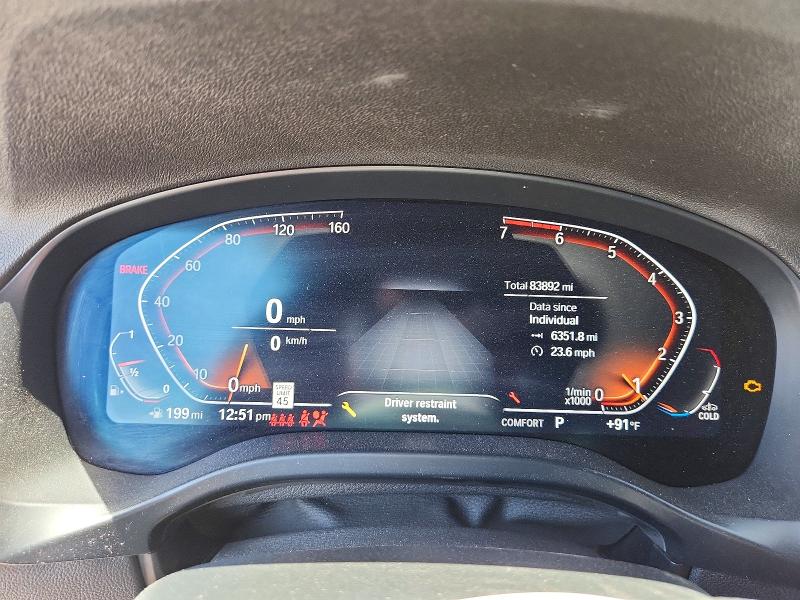 2022 BMW X4 VIN 5UX33DT00N9K67342 COPART salvage auction — FRONT END, Ca - Salvage Certificate, sold $9,300 on 2026-07-10 (photo 9)