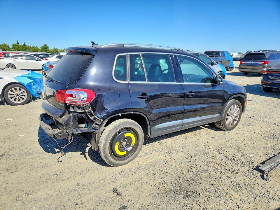 2016 Volkswagen Tiguan VIN WVGAV7AX9GW525278 COPART salvage auction — REAR END, Ca - Salvage Certificate, sold $1,950 on 2026-07-21 (photo 3)