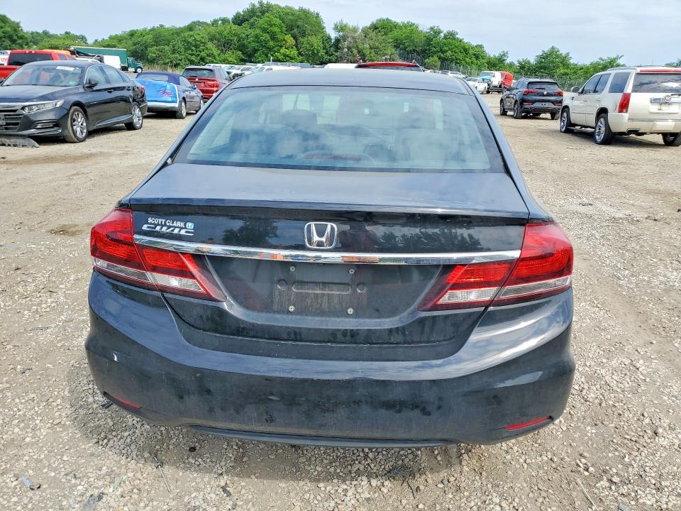2013 Honda Civic VIN 2HGFB2F57DH591854 COPART salvage auction — FRONT END, Md - Cert Of Salvage > 75% Damage, sold $125 on 2026-07-23 (photo 6)