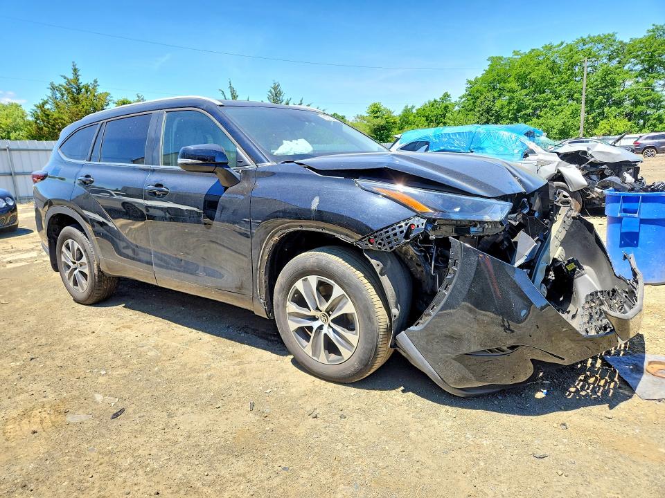 2024 Toyota Highlander VIN 5TDKDRBHXRS536193 COPART salvage auction — FRONT END, Nj - Cert Of Title-Salvage, sold $9,800 on 2026-07-22 (photo 4)