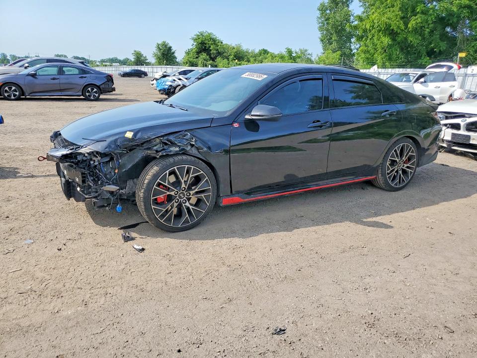 2023 Hyundai Elantra VIN KMHLW4AK9PU011662 COPART salvage auction — FRONT END, ON - PERMIT SALVAGE, sold $7,300 on 2026-07-28 (photo 1)