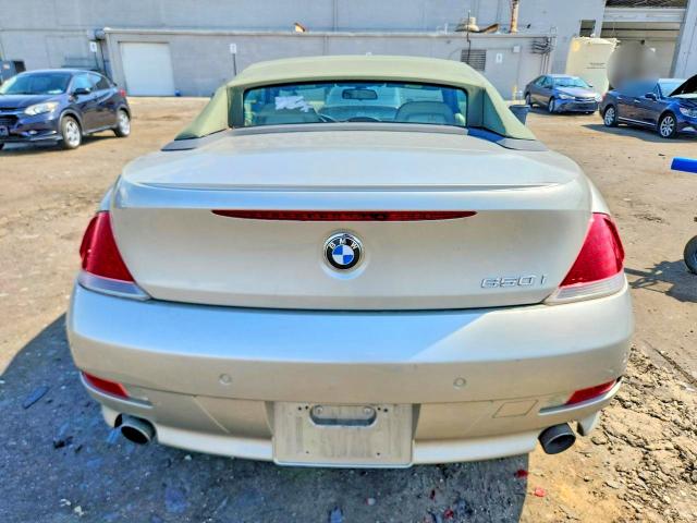 2006 BMW 6 series VIN WBAEK13406CN79029 COPART salvage auction — UNDERCARRIAGE, Va - Certificate Of Title, sold $975 on 2026-07-15 (photo 6)