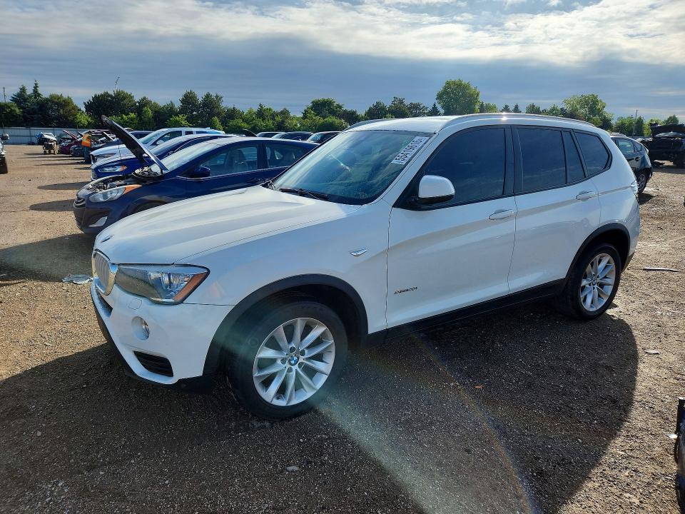 2016 BMW X3 VIN 5UXWZ7C56G0R31885 COPART salvage auction — REAR END, Il - Salvage Certificate, sold $2,900 on 2026-07-07 (photo 1)
