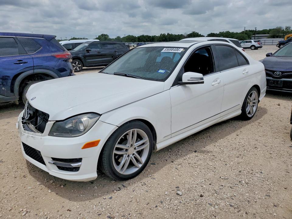 2014 Mercedes-benz C-klasse VIN WDDGF4HB0ER313195 COPART salvage auction — FRONT END, Tx - Salvage Vehicle Title, sold $975 on 2026-07-23 (photo 1)