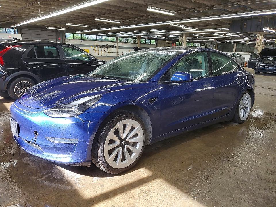 2022 Tesla Model 3 VIN 5YJ3E1EA3NF303840 COPART salvage auction — UNDERCARRIAGE, Il - Salvage Certificate, sold $3,650 on 2026-07-20 (photo 1)
