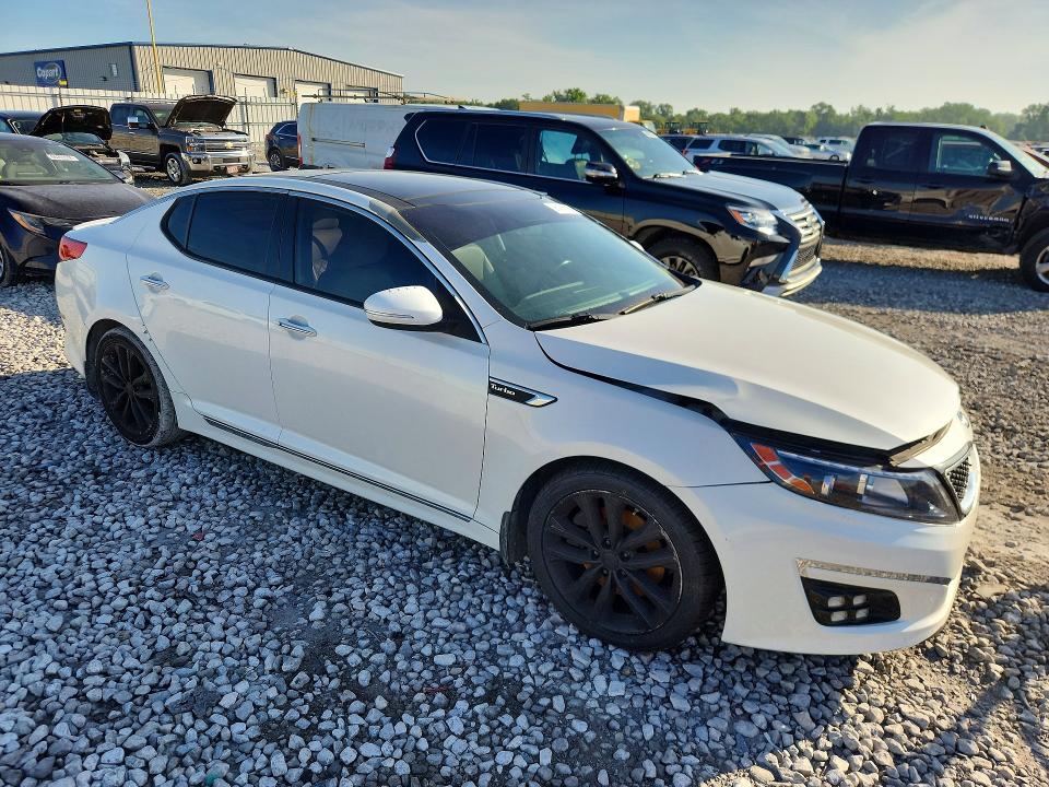 2014 Kia Optima VIN 5XXGR4A67EG276549 COPART salvage auction — FRONT END, Il - Salvage Certificate, sold $450 on 2026-07-20 (photo 4)