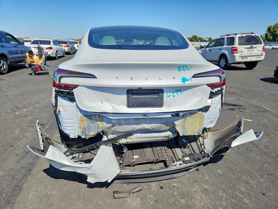 2024 Tesla Model 3 VIN 5YJ3E1EA0RF865068 COPART salvage auction — FRONT END, Ca - Salvage Certificate, sold $10,900 on 2026-07-20 (photo 6)