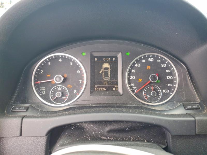 2013 Volkswagen Tiguan VIN WVGAV3AX3DW565909 COPART salvage auction — FRONT END, Fl - Certificate Of Destruction, sold $275 on 2026-07-24 (photo 9)