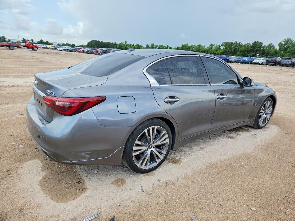 2018 Infiniti Q50 VIN JN1EV7AP9JM361252 COPART salvage auction — SIDE, La - Permit To Sell - Reconstructed (P), sold $4,150 on 2026-07-17 (photo 3)
