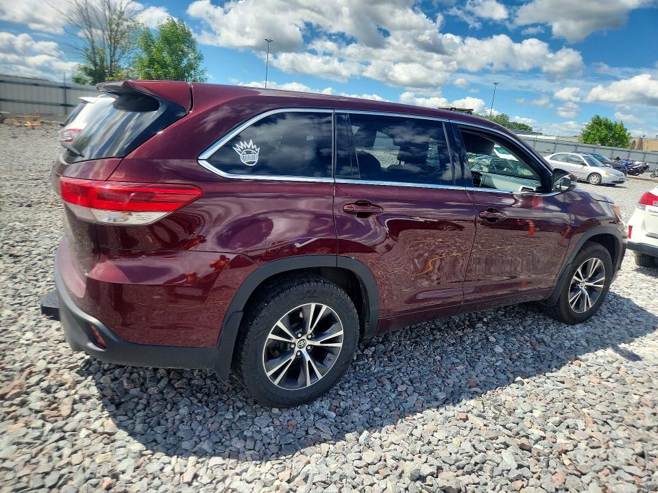 2017 Toyota Highlander VIN 5TDBZRFH5HS420622 COPART salvage auction — SIDE, Wi - Junked Vehicle Bill Of Sale, sold $4,700 on 2026-07-13 (photo 3)