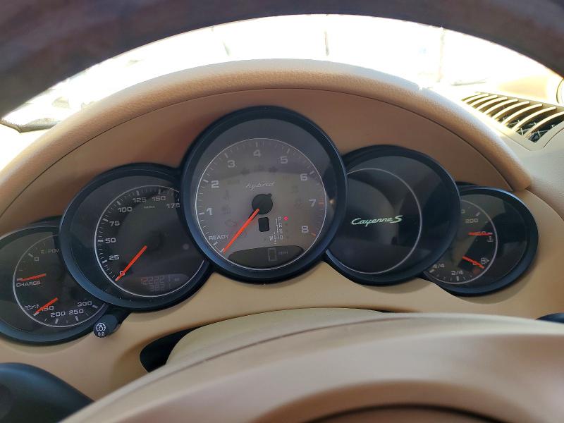 2012 Porsche Cayenne VIN WP1AE2A24CLA93947 COPART salvage auction — FRONT END, Ca - Salvage Certificate, sold $1,700 on 2026-07-29 (photo 9)