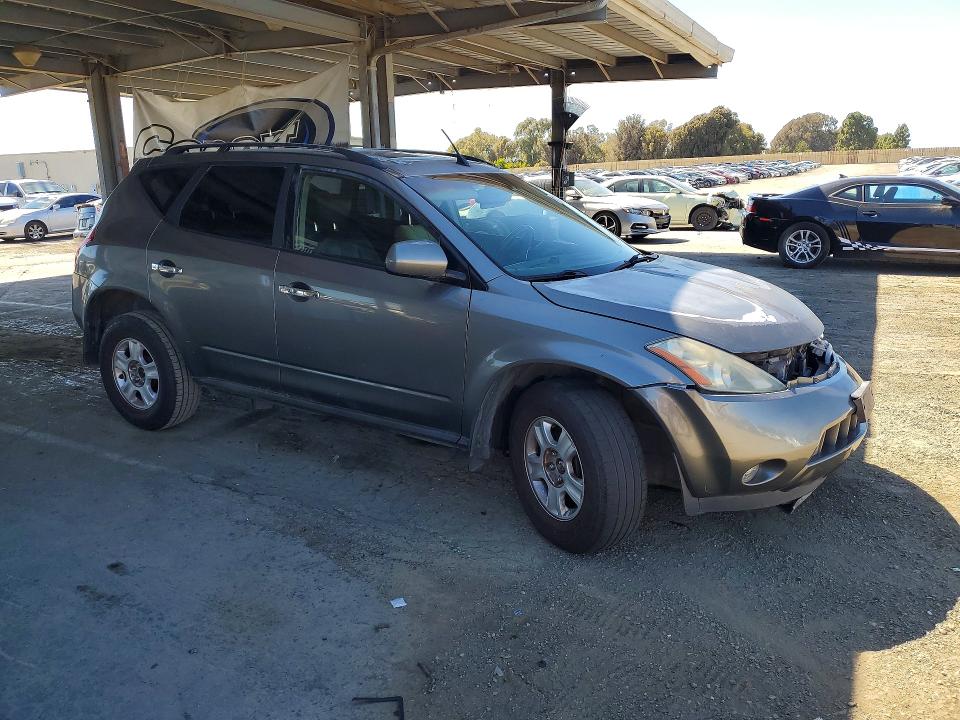 2005 Nissan Murano VIN JN8AZ08W05W411085 COPART salvage auction — FRONT END, Ca - Salvage Certificate, sold $200 on 2026-07-02 (photo 4)