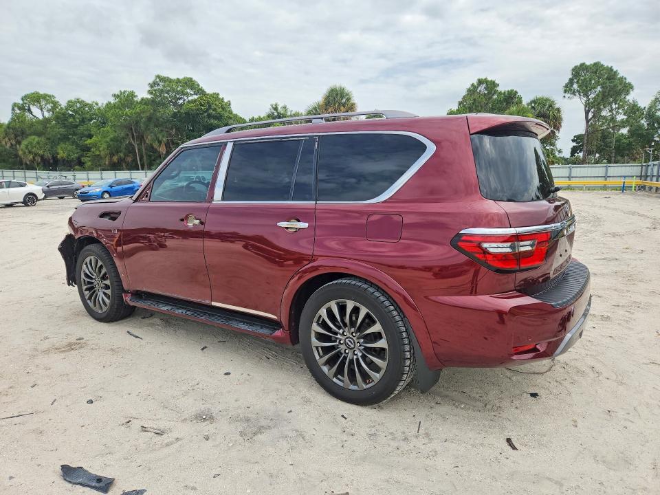 2021 Nissan Armada VIN JN8AY2DA3M9372725 COPART salvage auction — FRONT END, Fl - Cert Of Title Slvg Rebuildable, sold $13,600 on 2026-07-08 (photo 2)