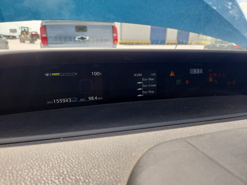2020 Toyota Prius VIN JTDKARFP3L3132087 COPART salvage auction — SIDE, TX - SALVAGE VEHICLE TITLE (P), sold $3,450 on 2026-07-28 (photo 9)
