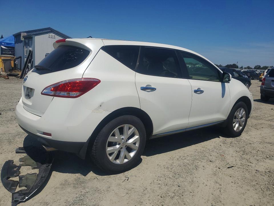 2014 Nissan Murano VIN JN8AZ1MUXEW404395 COPART salvage auction — FRONT END, Ca - Salvage Certificate, sold $450 on 2026-07-09 (photo 3)