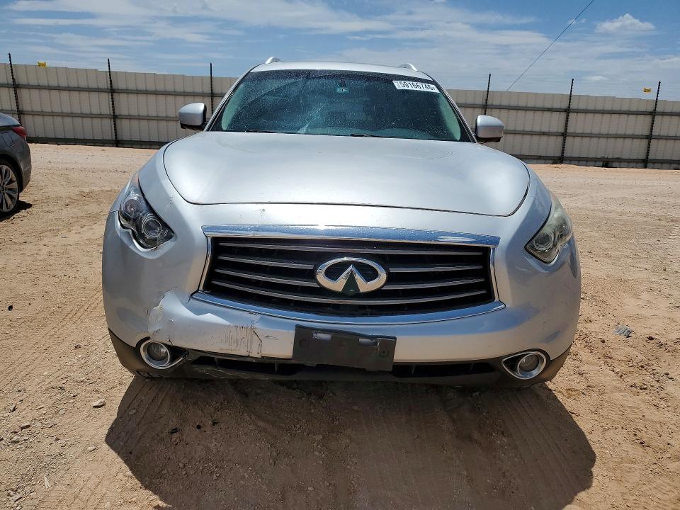 2014 Infiniti Qx70 VIN JN8CS1MU4EM450247 COPART salvage auction — FRONT END, Tx - Salvage Vehicle Title, sold $2,150 on 2026-07-22 (photo 5)