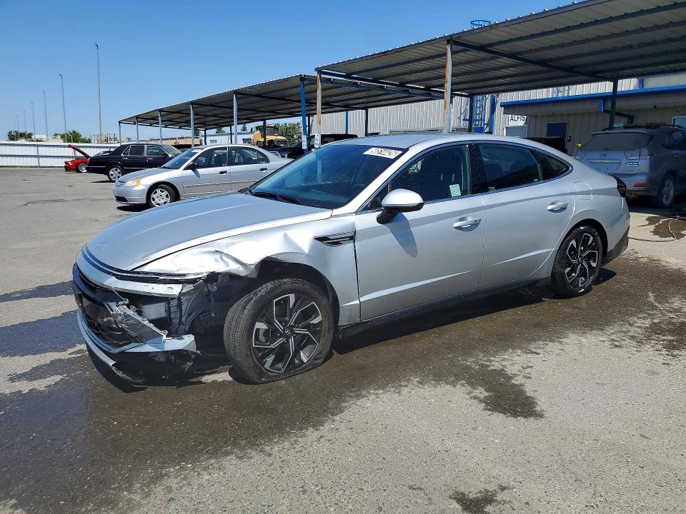 2025 Hyundai Sonata VIN KMHL64JA8SA510065 COPART salvage auction — FRONT END, CA - NON-REPAIRABLE VEHICLE CERT, sold $7,500 on 2026-07-20 (photo 1)