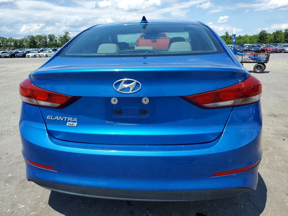 2017 Hyundai Elantra VIN KMHD74LF6HU384290 COPART salvage auction — FRONT END, Va - Cert Of Title - Salvage, sold $2,000 on 2026-07-29 (photo 6)
