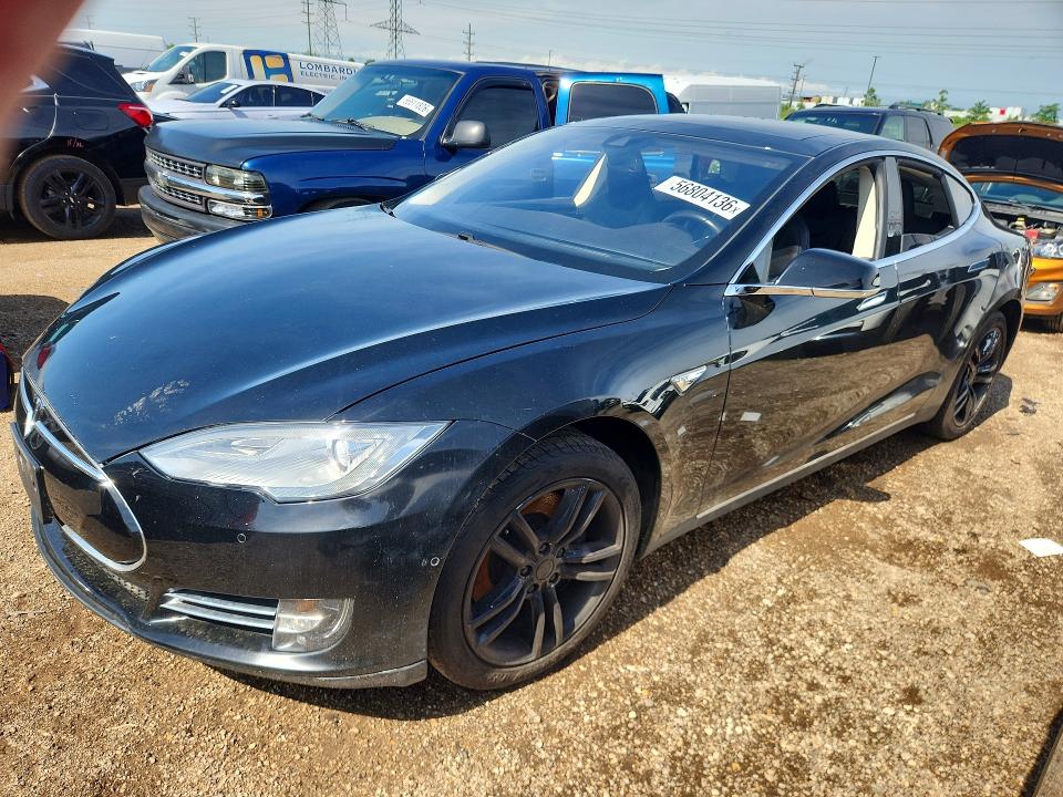 2015 Tesla Model s VIN 5YJSA1H18FF080201 COPART salvage auction — NORMAL WEAR, Il - Certificate Of Title, sold $3,500 on 2026-07-07 (photo 1)