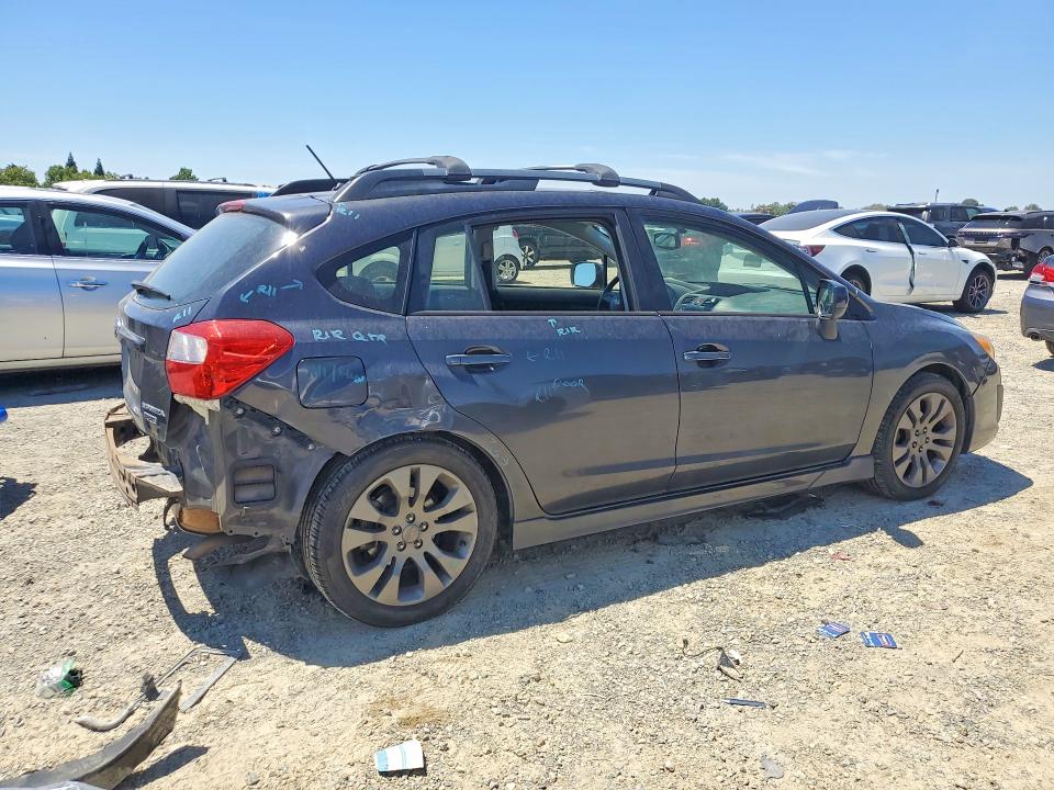 2013 Subaru VIN JF1GPAL64D2822025 COPART salvage auction — REAR END, Ca - Salvage Certificate, sold $1,550 on 2026-07-21 (photo 3)