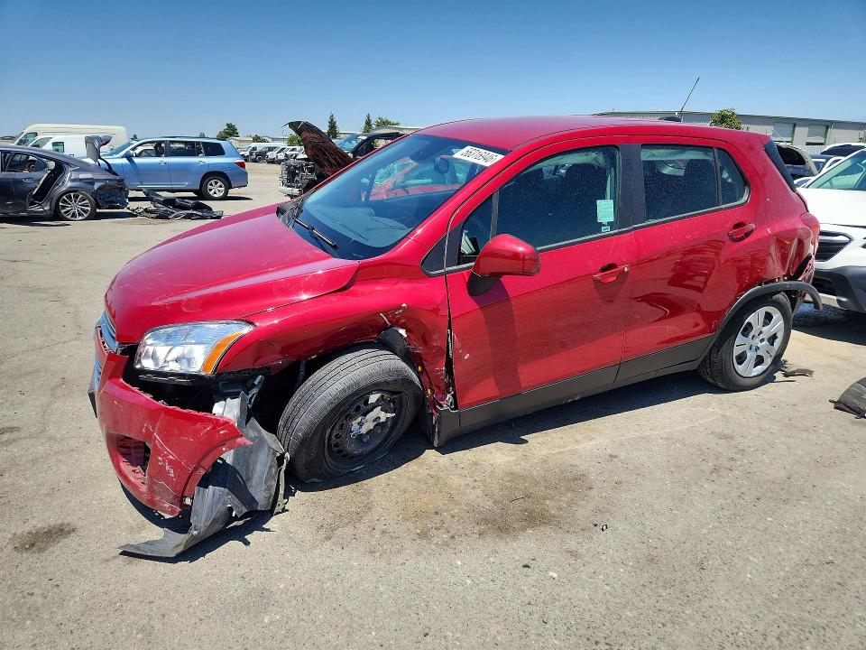 2015 Chevrolet Trax VIN KL7CJKSB3FB251805 COPART salvage auction — FRONT END, Ca - Salvage Certificate, sold $1,300 on 2026-07-06 (photo 1)