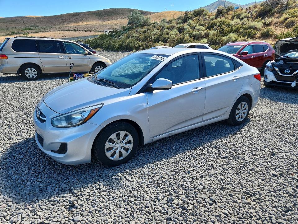 2016 Hyundai Accent VIN KMHCT4AE4GU948874 COPART salvage auction — FRONT END, Nv - Certificate Of Title, sold $625 on 2026-07-09 (photo 1)