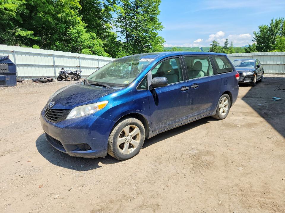 2011 Toyota Sienna VIN 5TDZK3DC0BS131128 COPART salvage auction — MECHANICAL, Vt - Certificate Of Title, sold $1,350 on 2026-07-20 (photo 1)