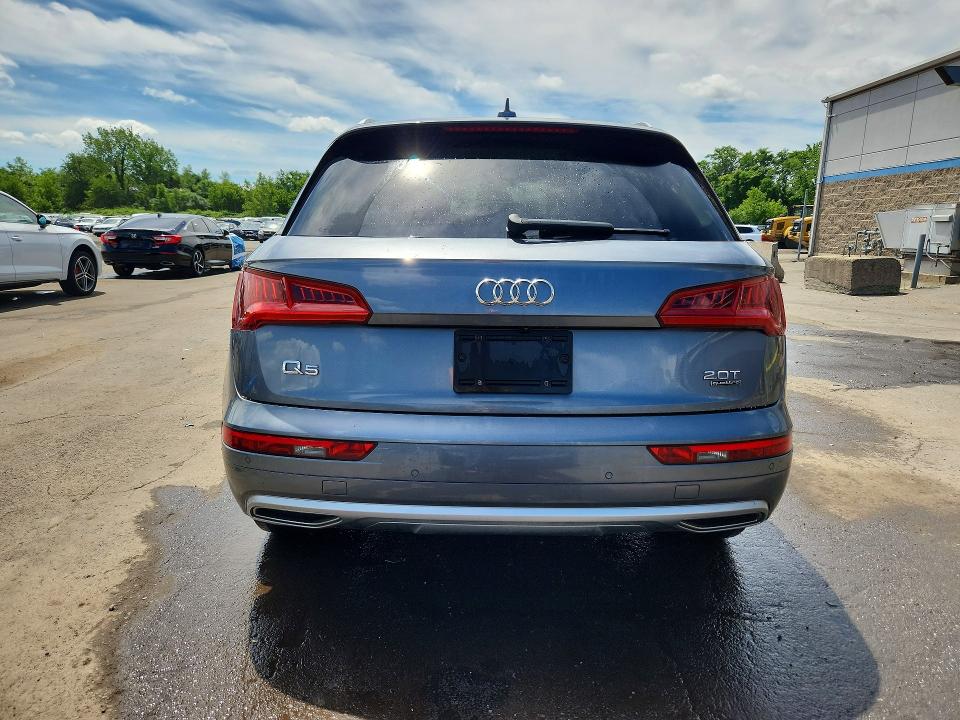 2018 Audi Q5 VIN WA1BNAFY6J2053024 COPART salvage auction — Burn Engine, CT - CERT OF TITLE-SALVAGE, sold $6,000 on 2026-07-14 (photo 6)