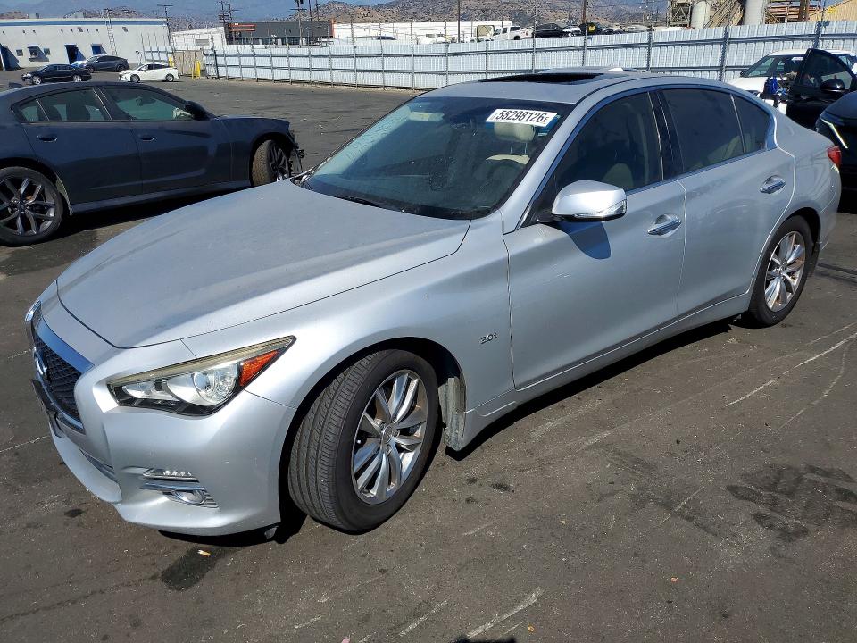 2017 Infiniti Q50 VIN JN1EV7AP0HM731675 COPART salvage auction — VANDALISM, Ca - Salvage Certificate, sold $3,950 on 2026-07-20 (photo 1)