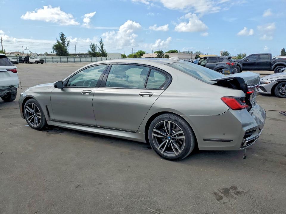 2021 BMW 7er VIN WBA7U2C0XMCF49980 COPART salvage auction — REAR END, Fl - Cert Of Title Slvg Rebuildable, sold $11,000 on 2026-07-13 (photo 2)