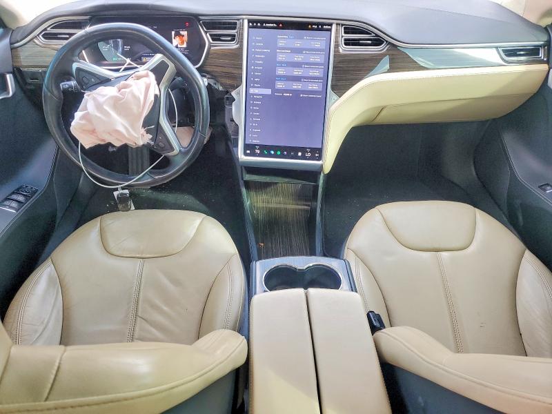 2015 Tesla Model s VIN 5YJSA1S28FF085125 COPART salvage auction — FRONT END, La - Permit To Sell-Salvage Vehicle, sold $3,850 on 2026-07-13 (photo 8)