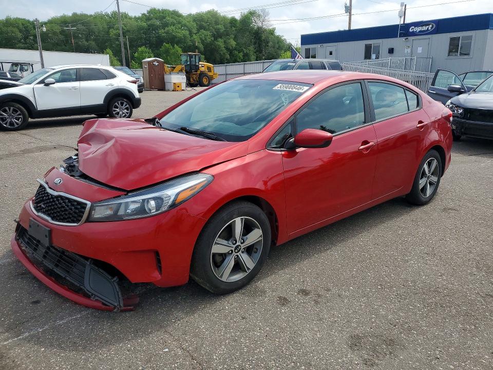 2018 Kia Forte VIN 3KPFL4A72JE255326 COPART salvage auction — FRONT END, Mn - Cert Of Title-Salvage, sold $1,300 on 2026-07-02 (photo 1)