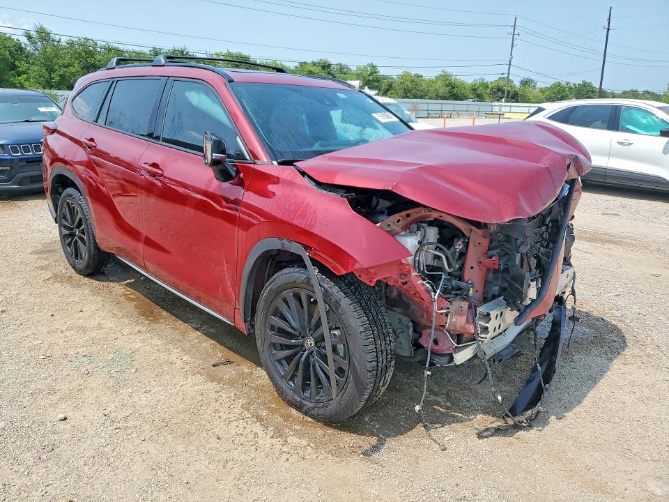 2023 Toyota Highlander VIN 5TDKDRAH1PS021968 COPART salvage auction — FRONT END, TX - CERTIFICATE OF TITLE, sold $175 on 2026-07-28 (photo 4)