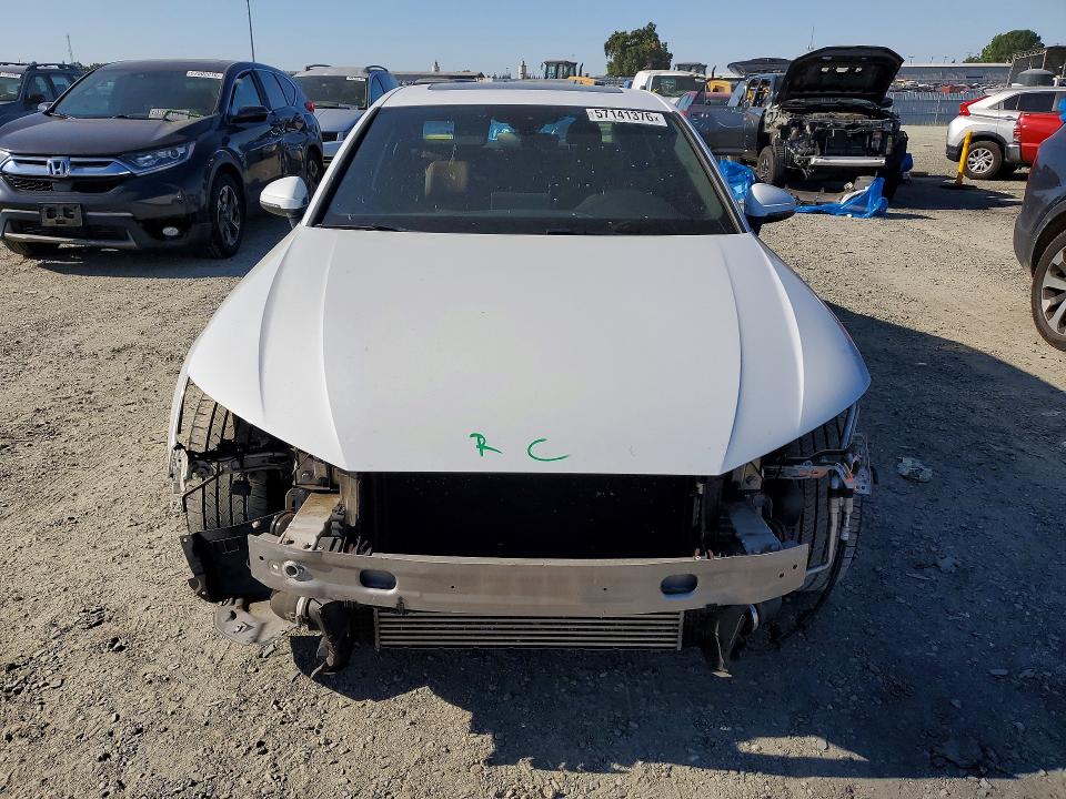2019 Audi VIN WAUENAF4XKA039485 COPART salvage auction — FRONT END, Ca - Salvage Certificate, sold $5,900 on 2026-07-21 (photo 5)