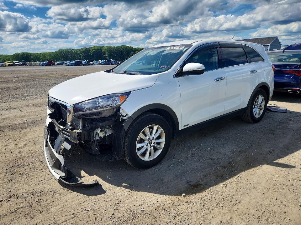 2019 Kia Sorento VIN 5XYPGDA3XKG510492 COPART salvage auction — FRONT END, Ma - Cert Of Title-Salvage, sold $2,450 on 2026-07-22 (photo 1)