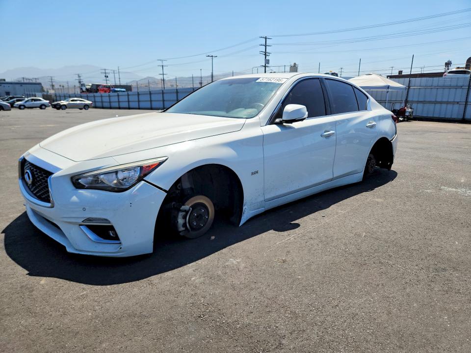 2018 Infiniti Q50 VIN JN1EV7AP2JM362758 COPART salvage auction — VANDALISM, Ca - Salvage Certificate, sold $4,350 on 2026-07-15 (photo 1)