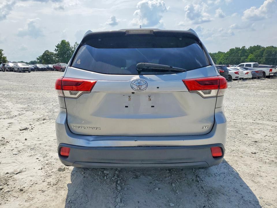 2017 Toyota Highlander VIN 5TDKZRFH4HS517701 COPART salvage auction — REAR END, La - Certificate Of Title (P), sold $9,900 on 2026-07-13 (photo 6)