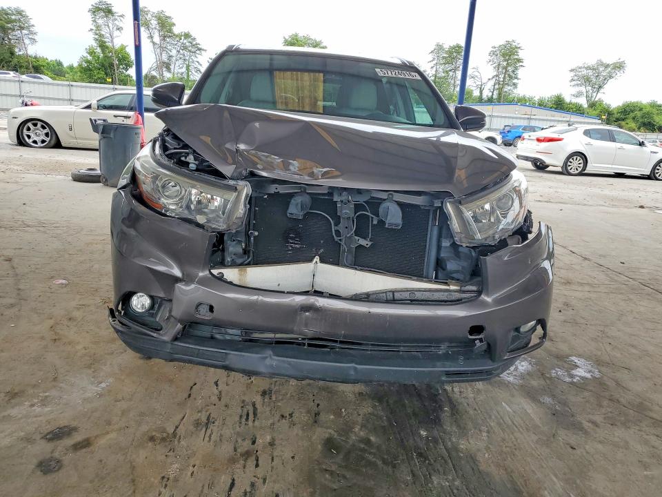 2016 Toyota Highlander VIN 5TDKKRFH6GS503737 COPART salvage auction — FRONT END, Ga - Cert Of Title-Salvage, sold $8,100 on 2026-07-23 (photo 5)